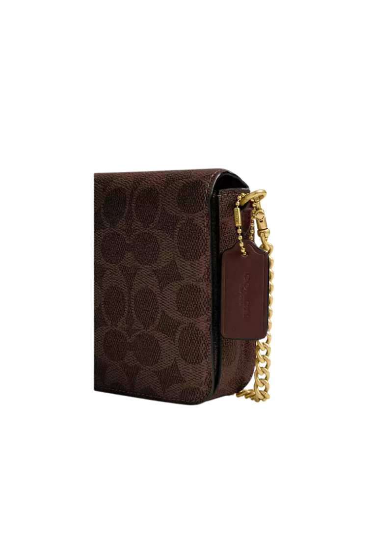 ( PREORDER ) Coach Mila In Signature Canvas Crossbody Bag In Brass Maple CAO03