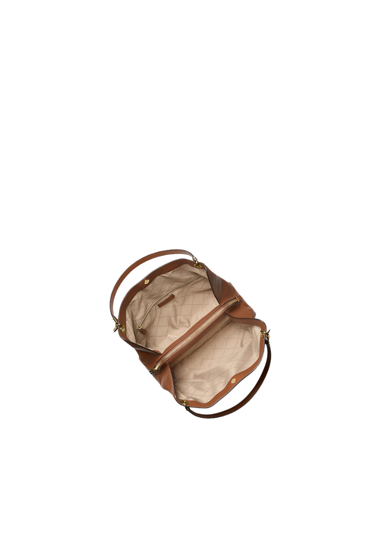 ( PREORDER ) Michael Kors Christina Large Pebbled Leather Shoulder Bag In Luggage 35T5G8WE6L