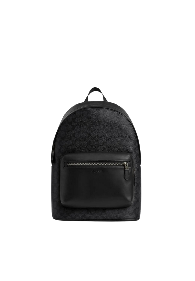 ( PREORDER ) Coach West Backpack In Gunmetal Charcoal Black CV925