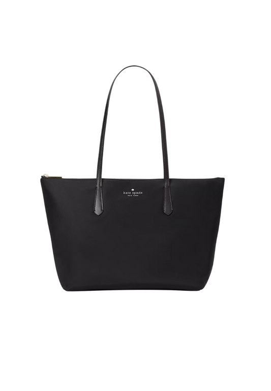 ( PREORDER ) Kate Spade Kitt Nylon Medium Tote Bag In Black KC455
