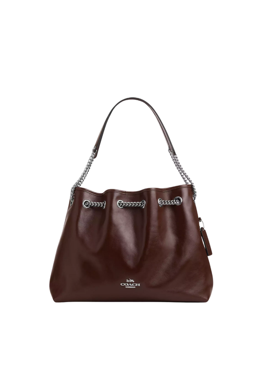 ( PREORDER ) Coach Evelyn Shoulder Bag In Silver CCZ79