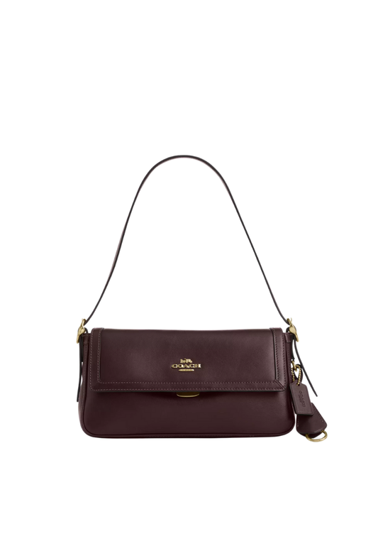 ( PREORDER ) Coach Etta Small Flap Shoulder Bag In Espresso CCV63