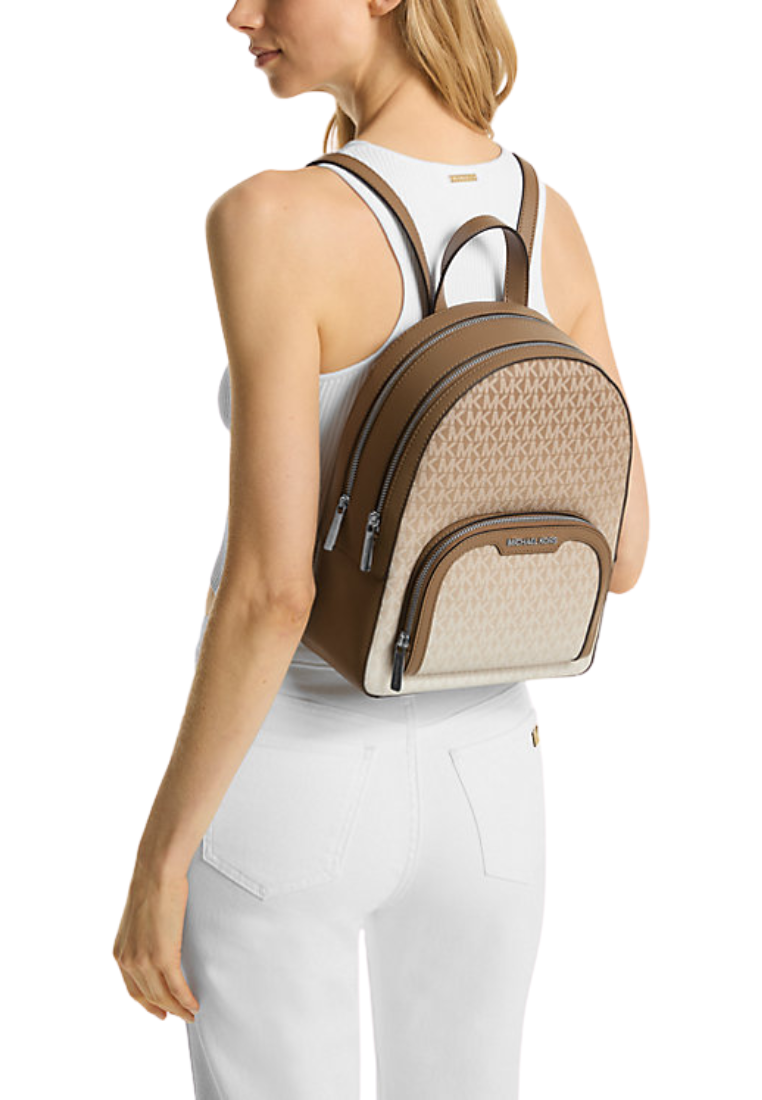 Michael Kors Jaycee Medium Ombré Signature Logo Backpack In Husk 35R5S8TB8V
