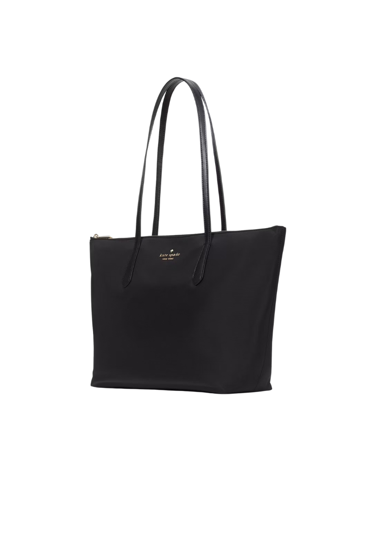( PREORDER ) Kate Spade Kitt Nylon Medium Tote Bag In Black KC455