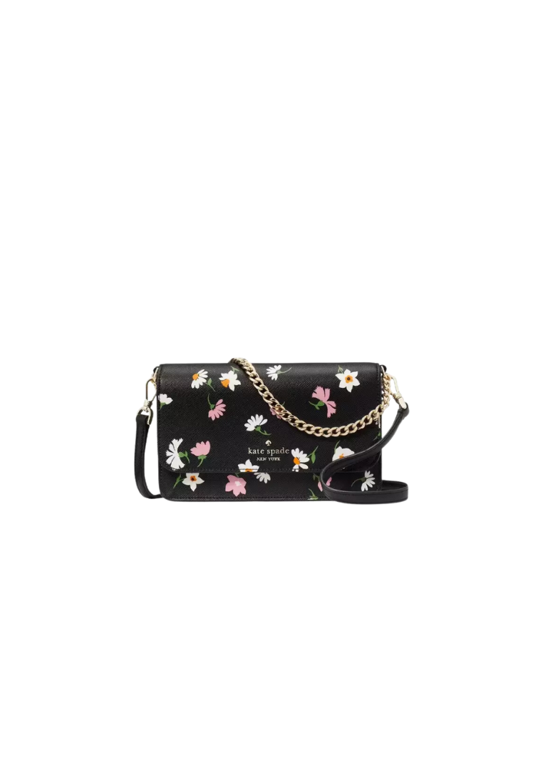 Kate Spade Madison Small Flap Crossbody Bag In Black Multi KF477