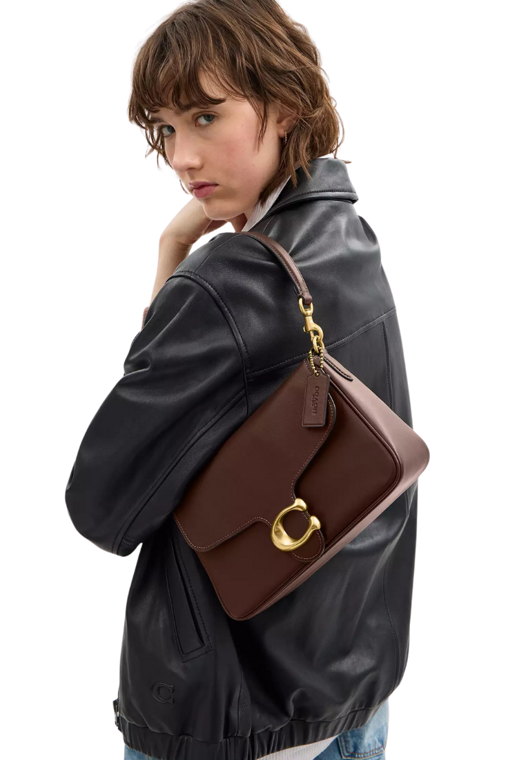( PREORDER ) Coach Soft Tabby Shoulder Bag In Brass Maple CAM98