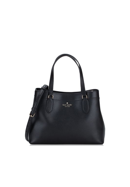 ( AS IS ) Kate Spade Sienna Satchel Bag Refined Grain Leather In Black KC470