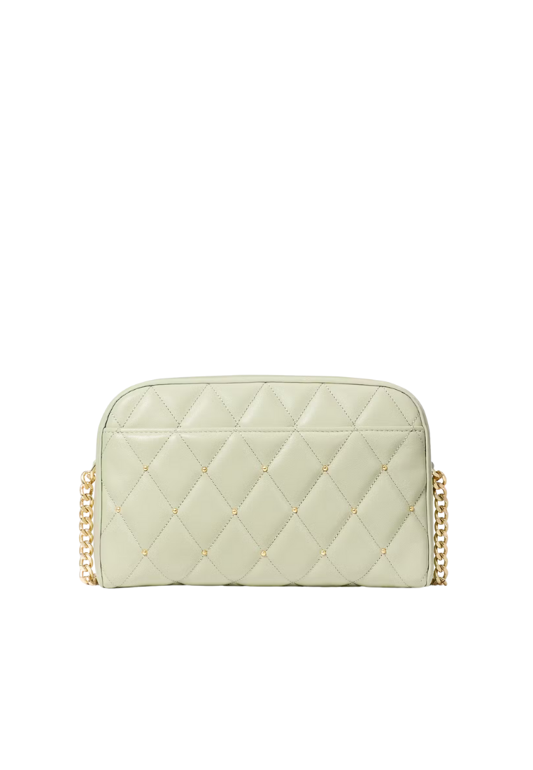 ( PREORDER ) Kate Spade Carey Quilted Studded Chain Camera Bag In Sage Bundle KL820