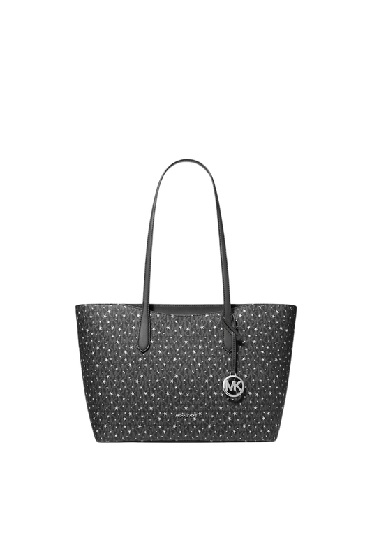 Michael Kors Arden Large Printed Signature Logo Top-Zip Tote Bag In Black 35F5S4XT3I