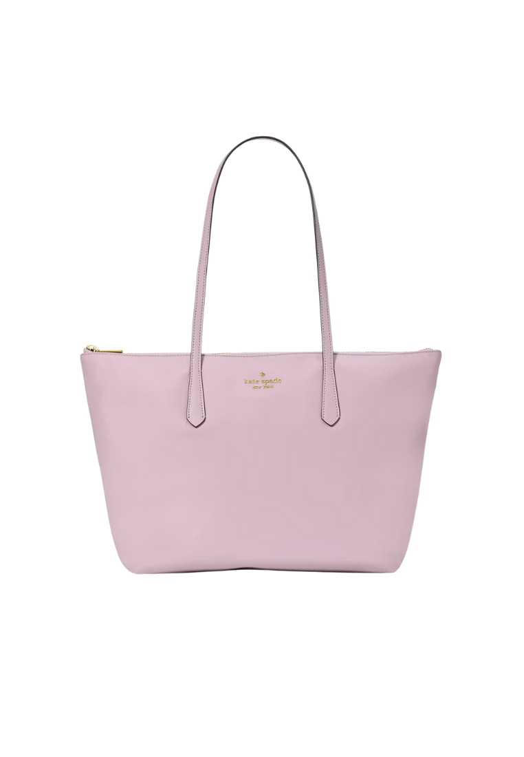 ( PREORDER ) Kate Spade Kitt Nylon Medium Tote Bag In Lavender Smoke KC455