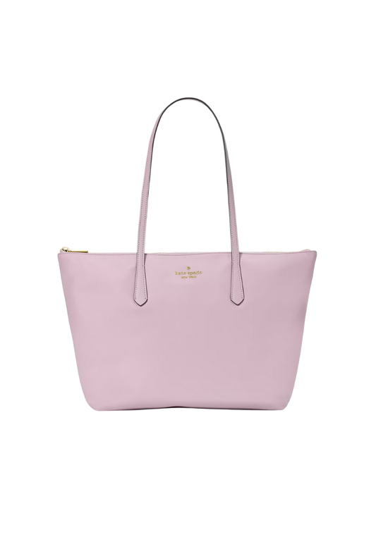 ( PREORDER ) Kate Spade Kitt Nylon Medium Tote Bag In Lavender Smoke KC455