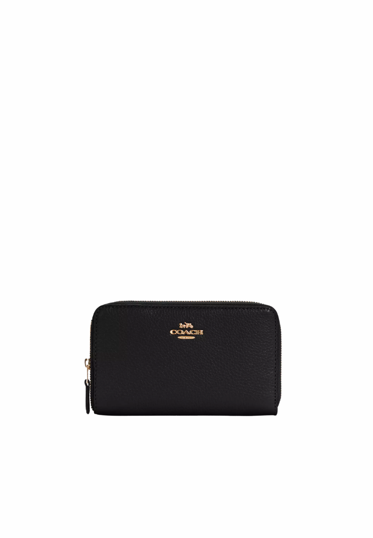 ( PREORDER ) Coach Medium Id Zip Wallet In Black C4124