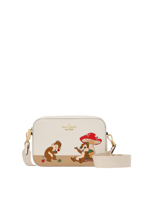 ( PREORDER ) Kate Spade Disney X KSNY Chip N Dale Mini Camera Bag In Meringue Multi KL902