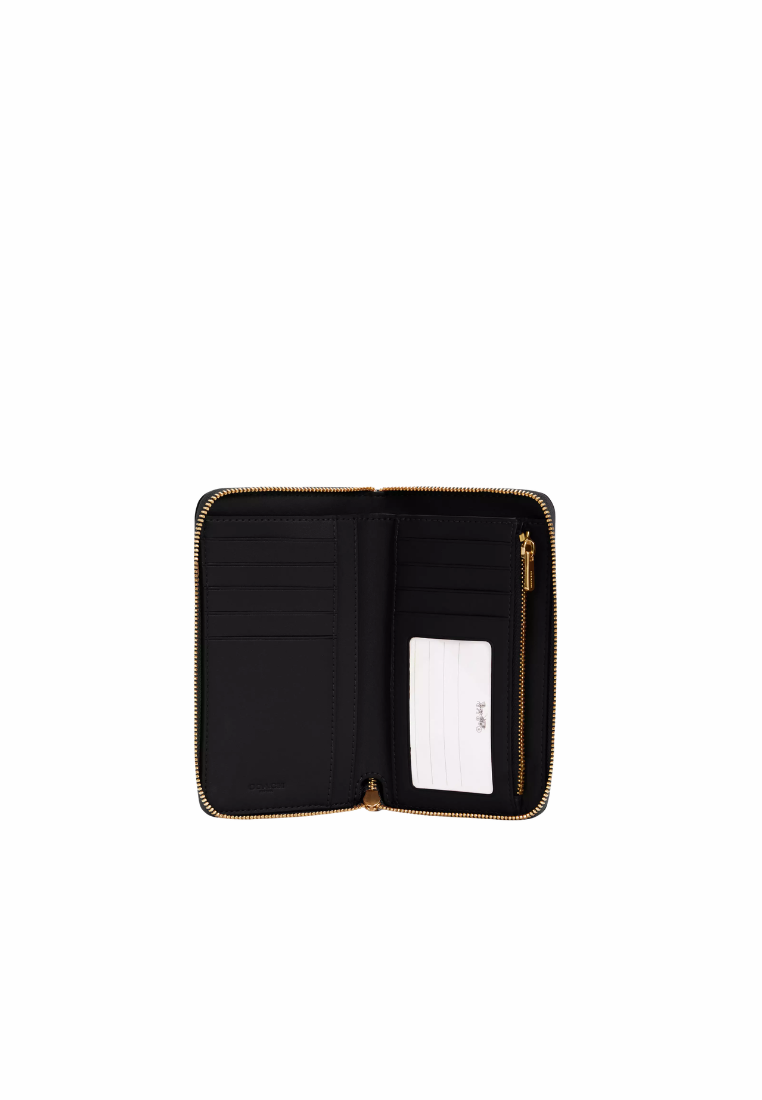 ( PREORDER ) Coach Medium Id Zip Wallet In Black C4124