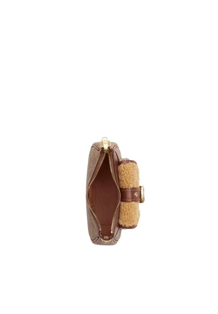 ( PREORDER ) Coach Ashton Mini In Signature Canvas Shoulder Bag In Vintage Brown CDB13