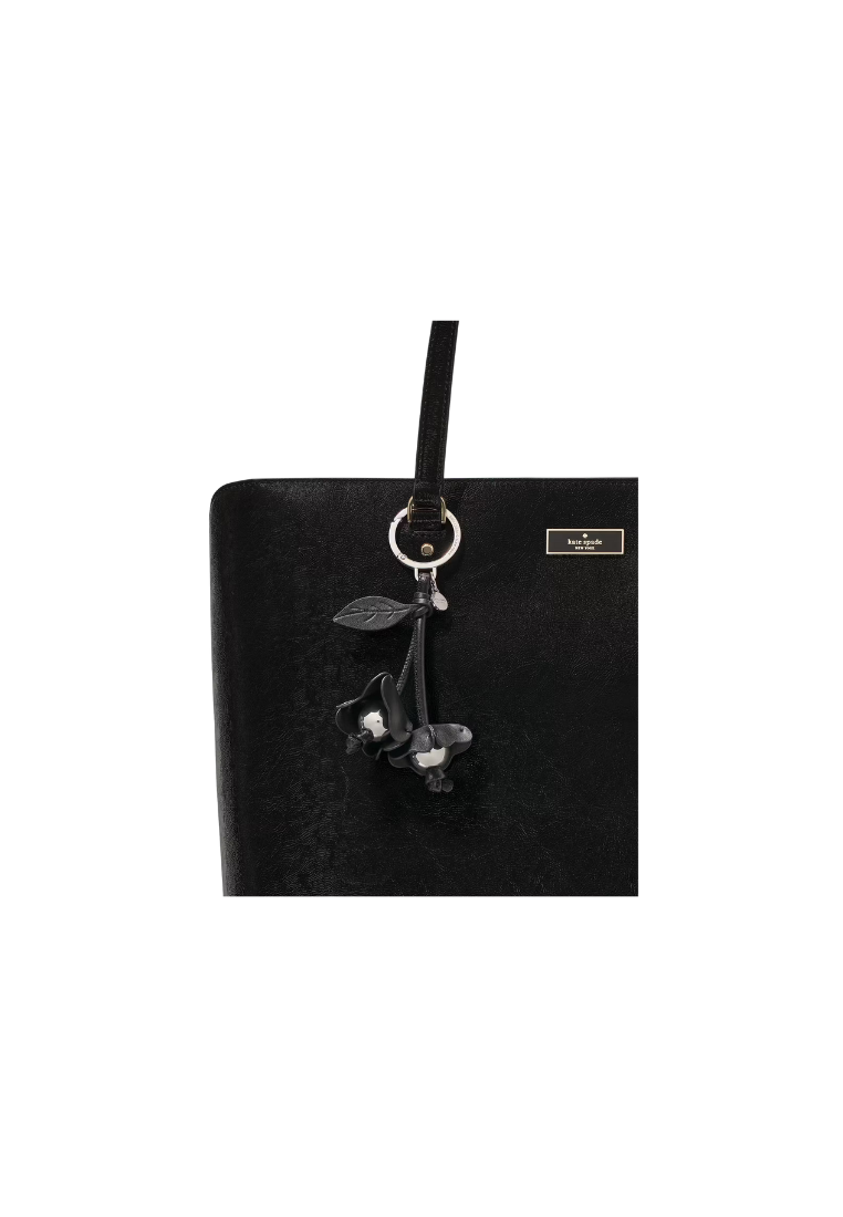 ( PREORDER ) Kate Spade 3D Flower Bag Charm In Black KM722
