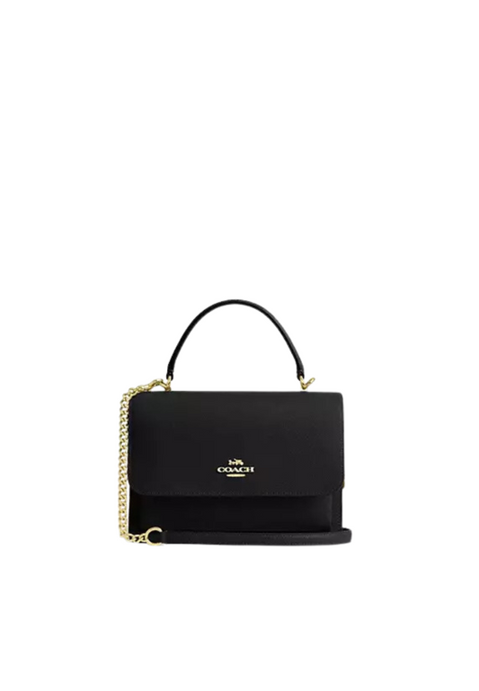 ( PREORDER ) Coach Klare Top Handle Handbag In Gold Black CY686