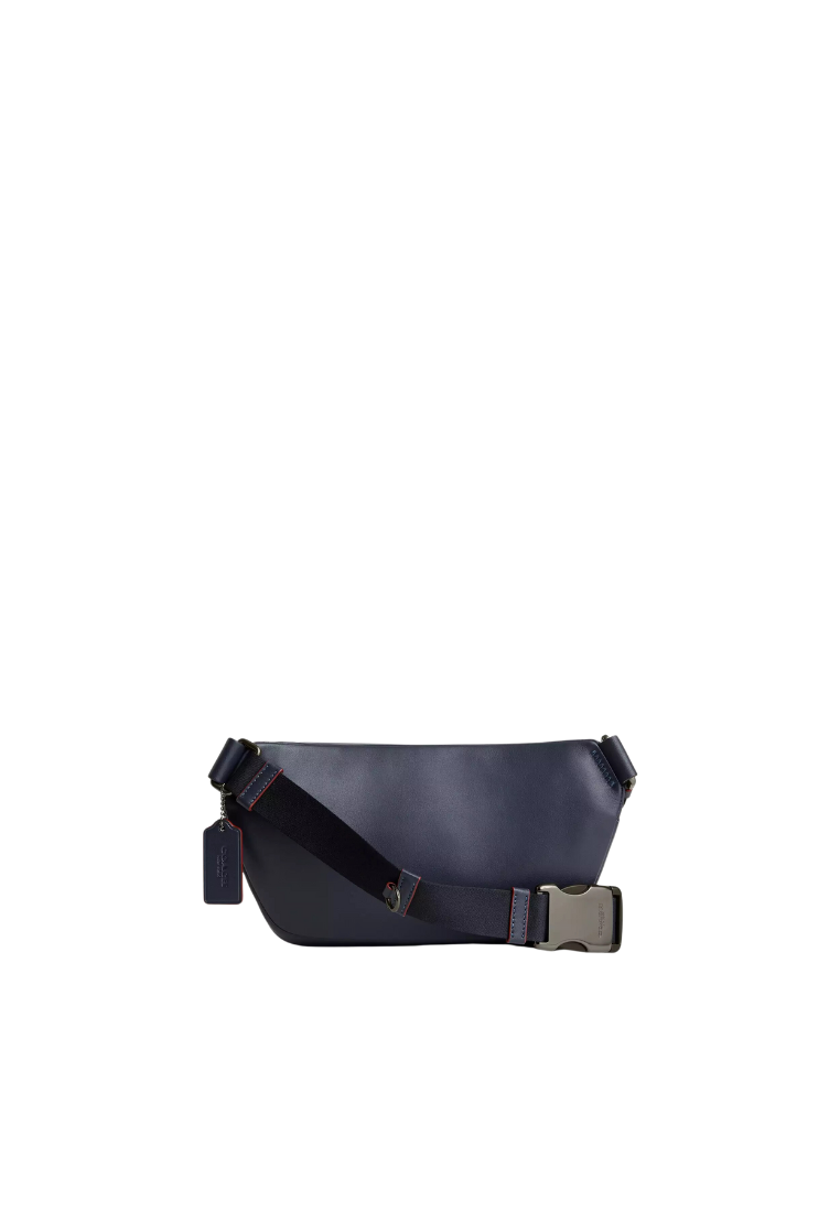 Coach Elias Belt Bag Signature In Denim Midnight Navy CU551