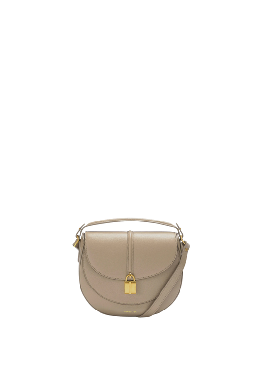 ( PREORDER ) Demellier The Siena Saddle Bag In Light Taupe DE003