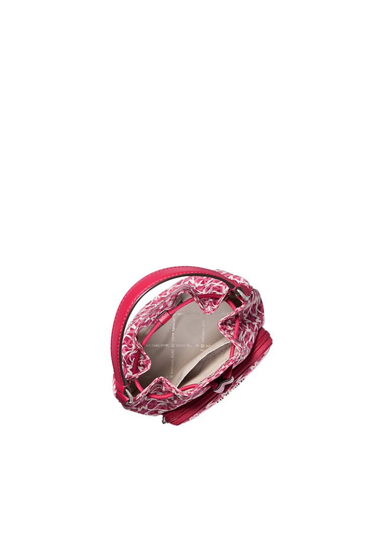 ( PREORDER ) Michael Kors Khai Small Signature Logo Bucket bag In Dark Raspberry 35T5S5FM5C
