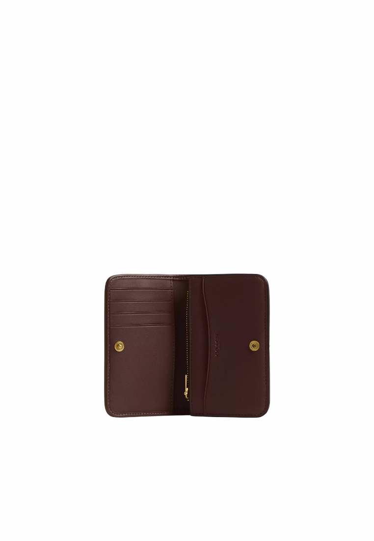 ( PREORDER ) Coach Essential Slim In Signature Jacquard Card Case In Oak Maple CCD18