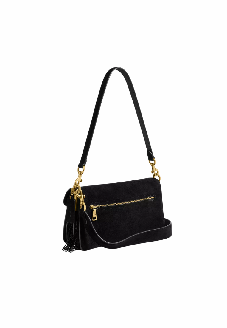 ( PREORDER ) Coach Tabby 26 With Crystal Beaded Fringe Shoulder Bag In Brass Black CCW91