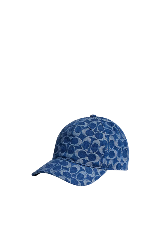 ( PREORDER ) Coach Signature Denim Baseball Hat In Denim CZ925