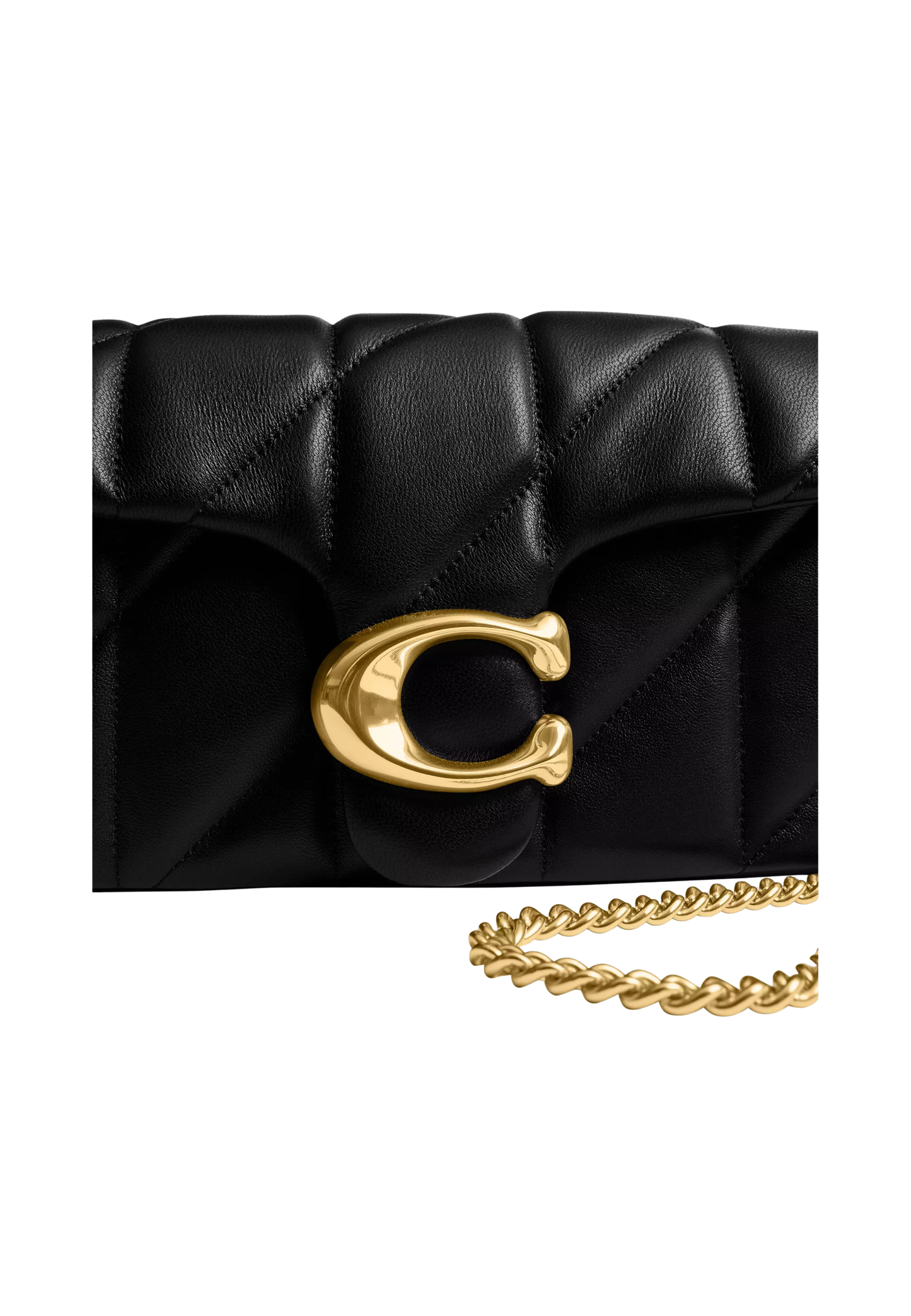 ( PREORDER ) Coach Tabby Chain 19 With Quilting Crossbody Bag In Black CBH23