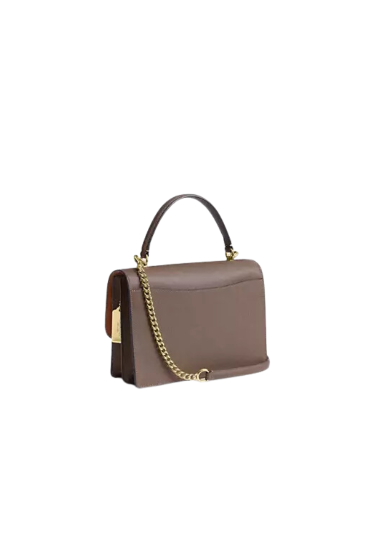 ( PREORDER ) Coach Klare Top Handle Handbag In Gold Dark Stone CY687