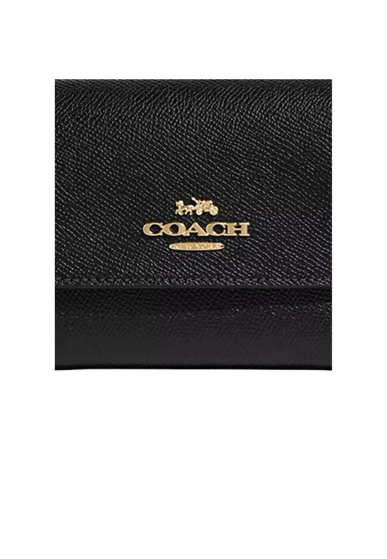 Coach Small Trifold Wallet CF427 In Black