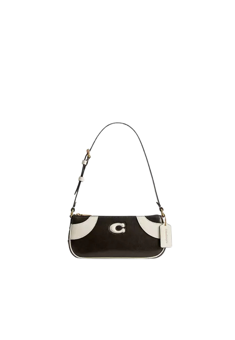 ( PREORDER ) Coach Bowling Small Shoulder Bag In Black & White CFB01
