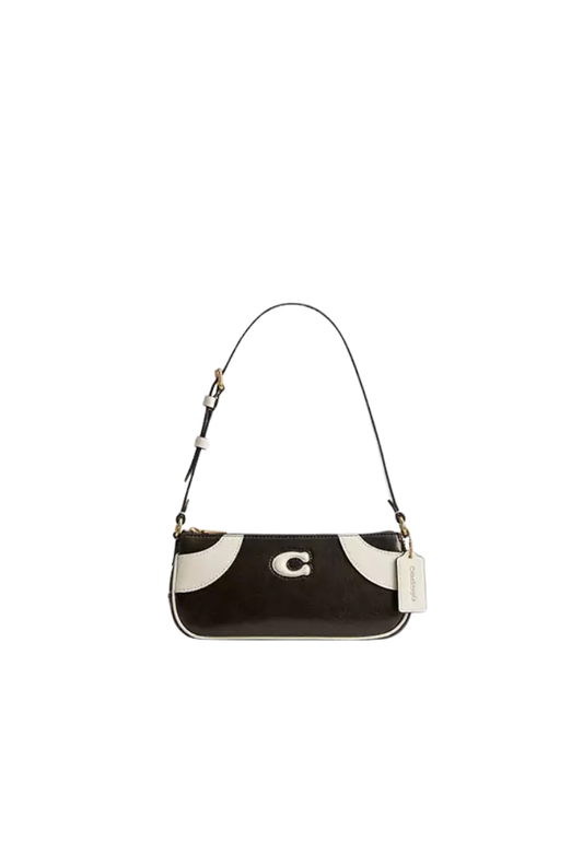 ( PREORDER ) Coach Bowling Small Shoulder Bag In Black & White CFB01