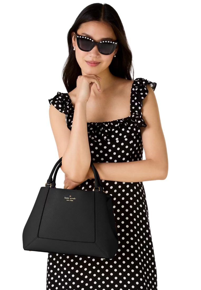 Kate Spade Lena Sling Bag Medium Satchel In Black KH434