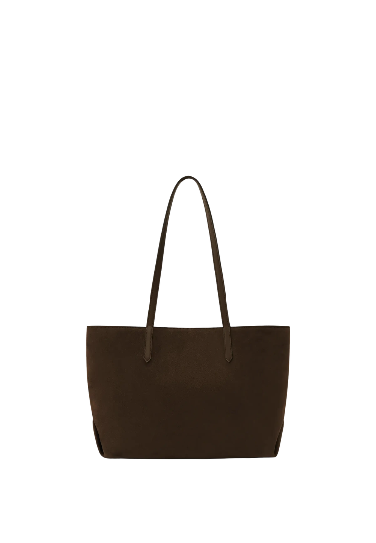 ( PREORDER ) Demellier The Tokyo Tote Bag In Mocha Suede DE010