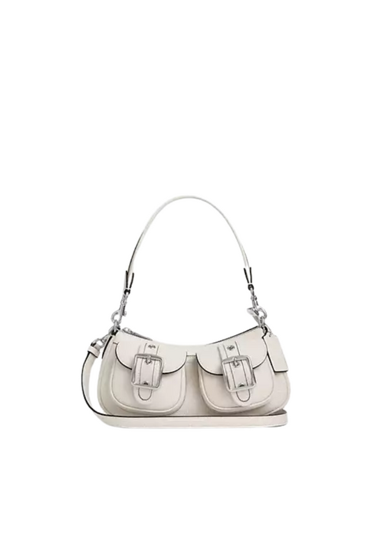 ( PREORDER ) Coach Ashton Shoulder Bag In Silver Chalk CM079