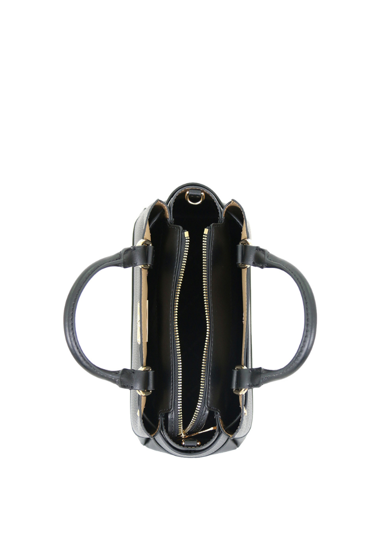 Michael Kors Reed 35S3G6RS1T Small Satchel Shoulder Handbag Belted Purse Crossbody In Black