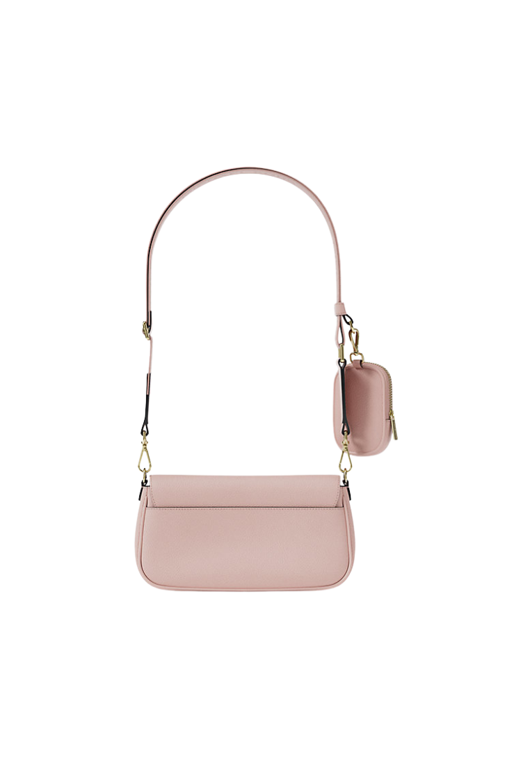 ( PREORDER ) Michael Kors Jet Set Travel Small Pebbled Leather With Pouch Crossbody Bag In Powder Blush 35S6GTVC0L