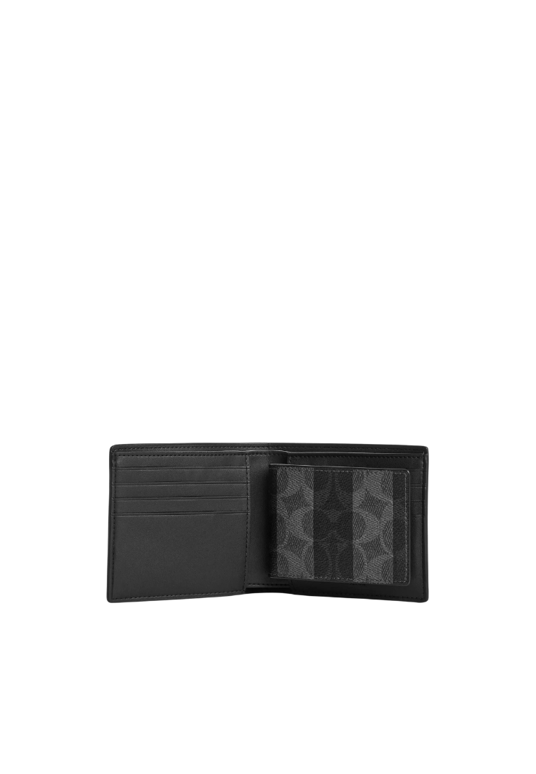 ( PREORDER ) Coach 3-In-1 In Signature Canvas With Stripes Wallet In Grey CEB95