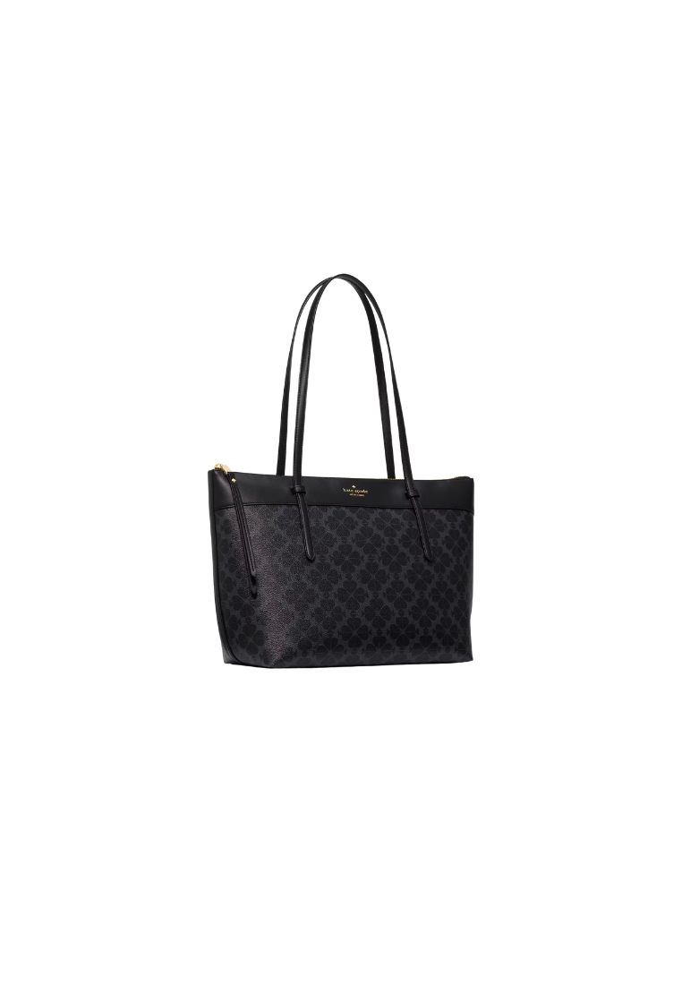 ( PREORDER ) Kate Spade All Day Spade Flower Tote Bag In Black KO142