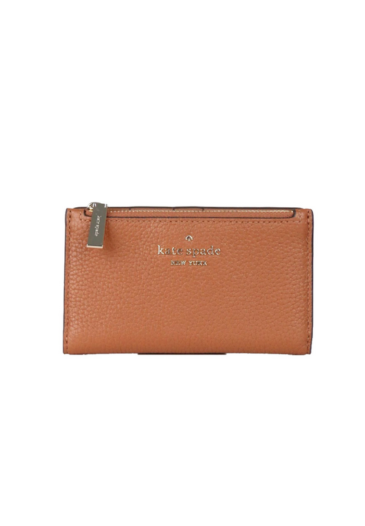 Kate Spade Leila WLR00395 Small Slim Bifold Wallet in Warm Gingerbread