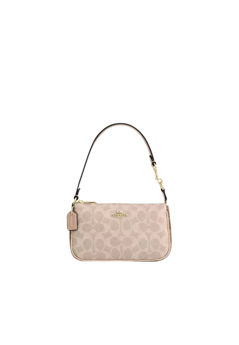 Coach Nolita 19 Shoulder Bag In Blocked Signature Canvas In Sand Tan CY236