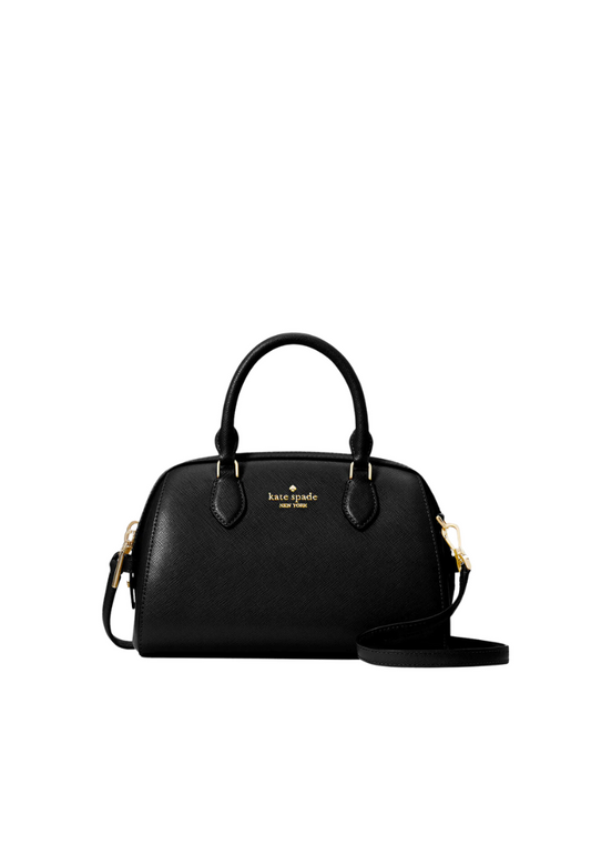 Kate Spade Madison Saffiano Leather Duffle Crossbody Bag In Black KF493
