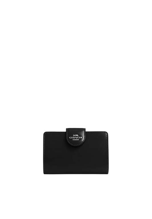 Coach Corner Zip Wallet Medium In Black CW526