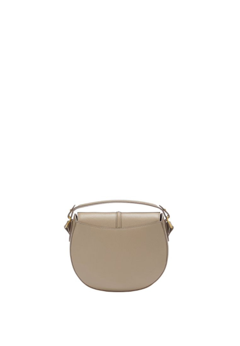 ( PREORDER ) Demellier The Siena Saddle Bag In Light Taupe DE003