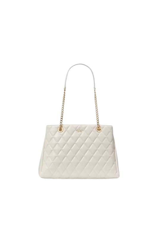 ( PREORDER ) Kate Spade Carey Quilted Totebag In Meringue KH229