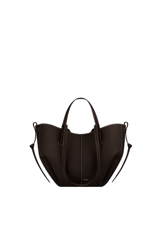 ( PREORDER ) Polene Cyme Mini Shoulder Bag In Textured Ebony