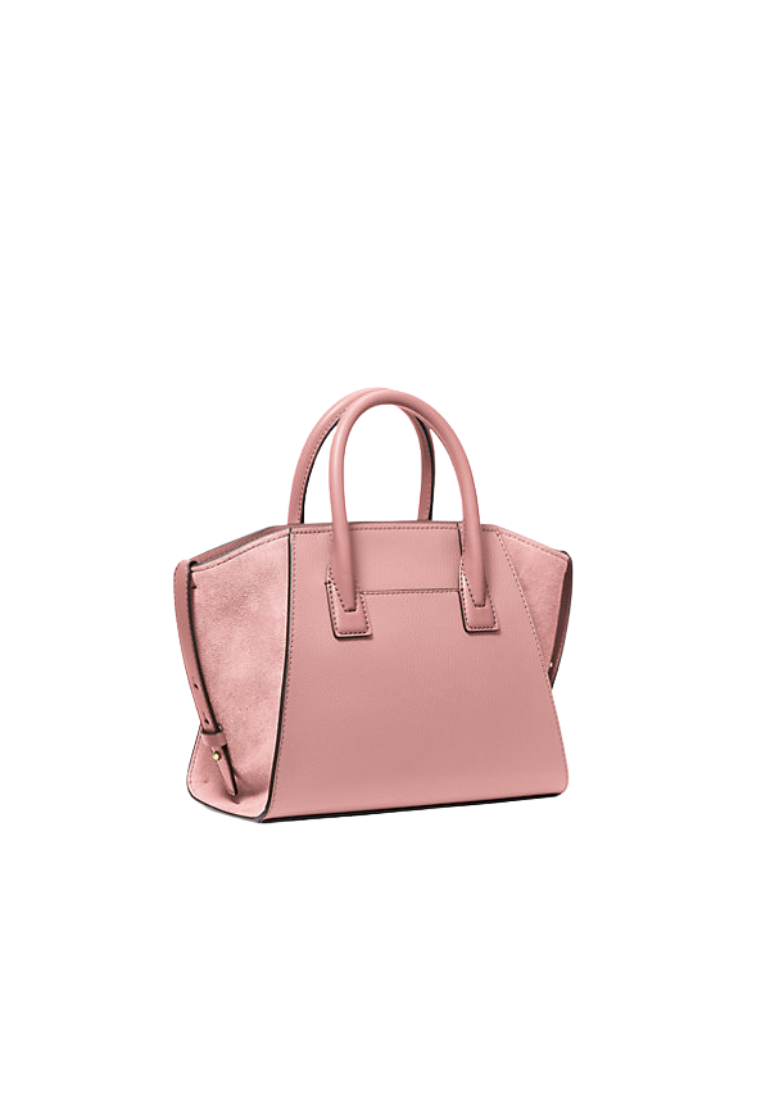 ( PREORDER ) Michael Kors Avril Small Pebbled Leather Satchel Bag In Powder Blush 35F4G4VS1L