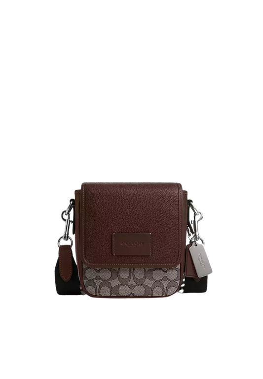 Coach Lucas Crossbody Bag In Signature Jacquard In Maple CO915