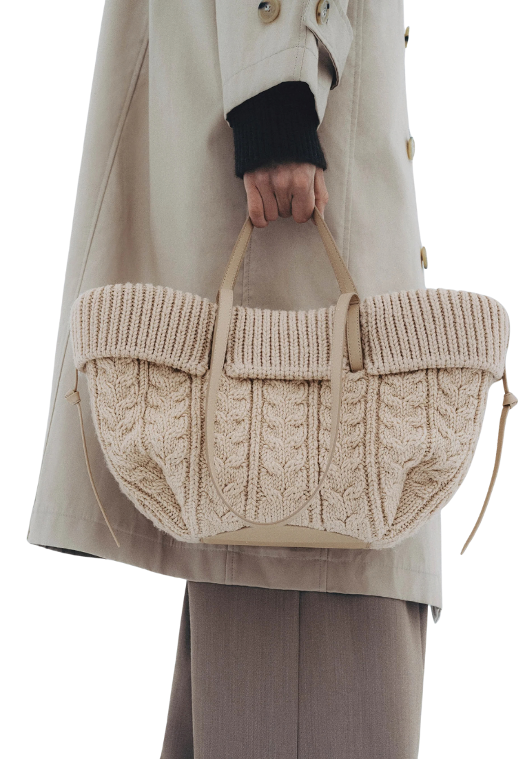 ( PREORDER ) Polene Cyme Mini Crossbody Bag In Merino Ecru 206