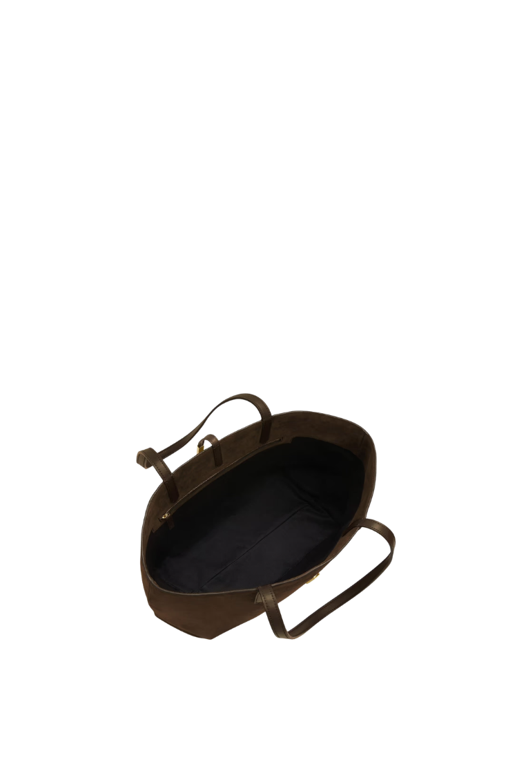 ( PREORDER ) Demellier The Tokyo Tote Bag In Mocha Suede DE010